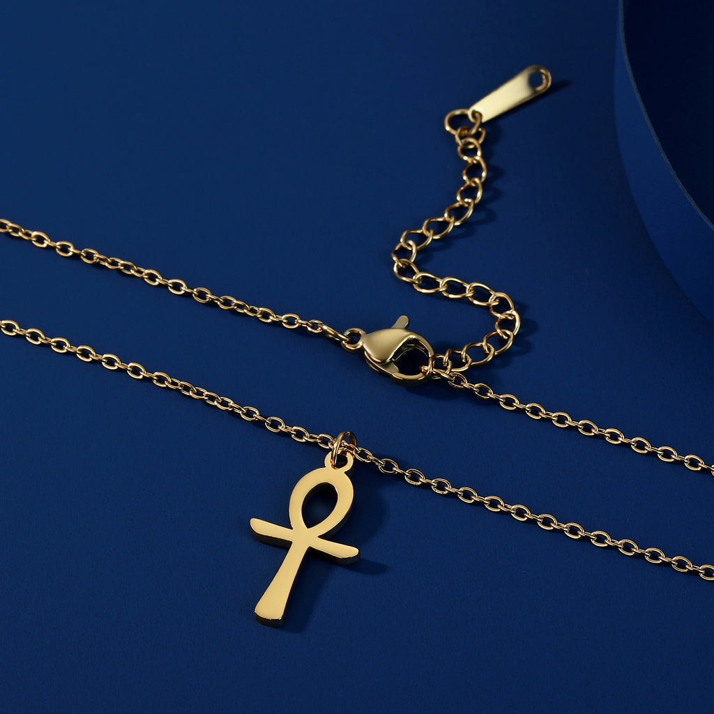 Egyptian Ankh Life Amulet Pendant Necklace — Stainless Steel