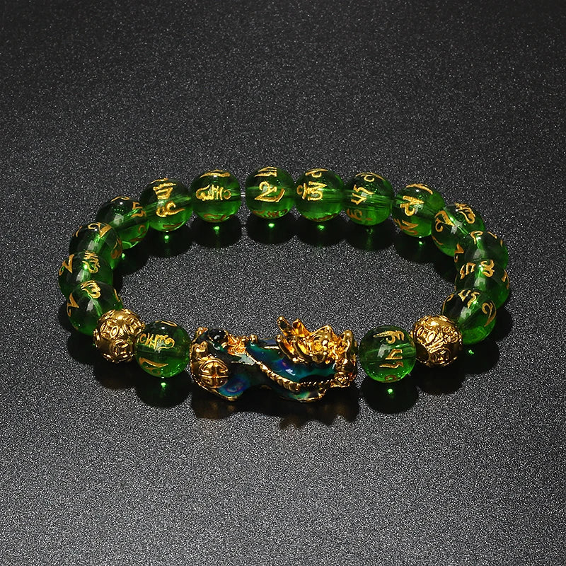 Color-Changing Natural Stone Pi Xiu Beaded Bracelet