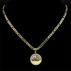Iced Out Jesus Cross Gold Pendant Necklace
