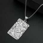 Guan Yu Dog Tag Pendant Necklace — Dragon, Brotherhood
