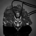 Odin's Wolves Valknut Pendant Necklace — Steel