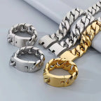 Stainless Steel 18K Necklace Jewelry Chunky Gold Cuban Link Chain Choker Jewelry for MEN
