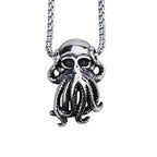 Punk Hip Hop Cthulhu Octopus Pendant Necklace Stainless Steel Men Fashion Street Rock Octopus Animal Necklace Chain