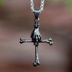 Skull Cross Stainless Steel Pendant Necklace