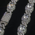 Iced Out Cuban Chain Necklace Stainless Steel Bead