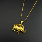 Iced Out Steel Pendant Lovely Faja Rhinestone