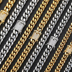 Iced Out Cuban Chain Necklace Stainless Steel 6-16MM