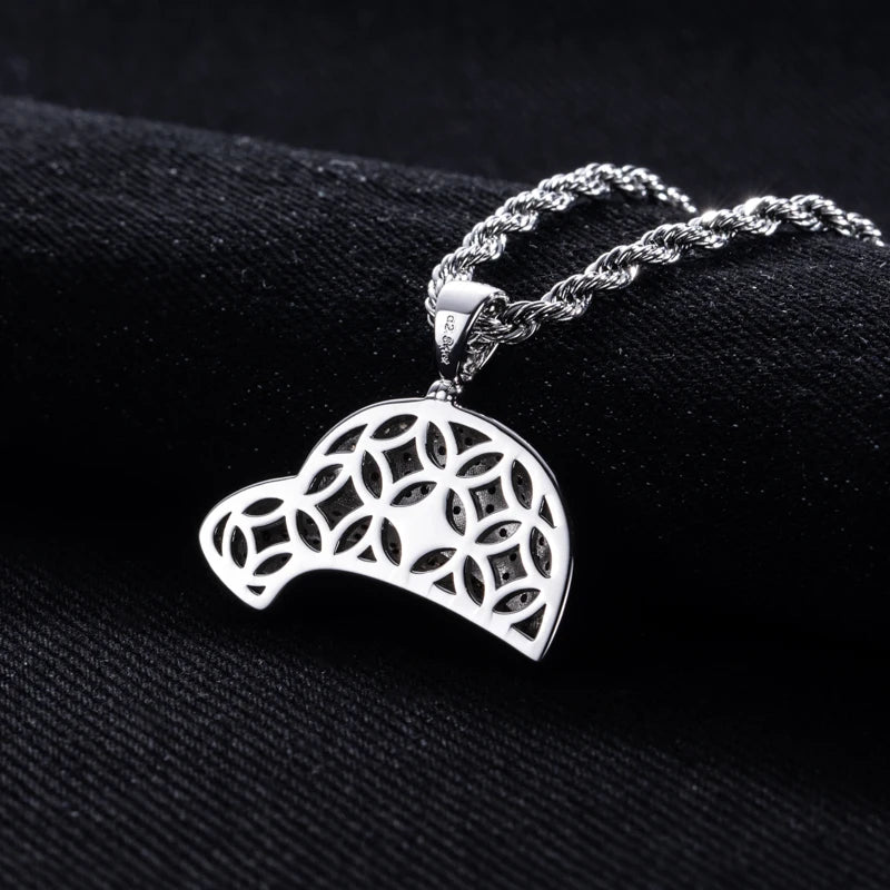 Iced Out Baseball Cap Pendant Necklace — Gold-Tone