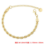 Twisted Snake Chain Bracelet — Gold or Silver, Stainless Steel