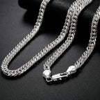 Hot fine Width 6MM chain 925 Sterling Silver Necklaces for Women Men Charm fashion Jewelry wedding Party Holiday gift