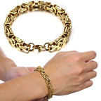 Byzantine Chain Bracelet 8mm — Stainless Steel