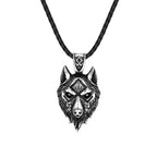 Odin's Wolves Valknut Pendant Necklace — Steel