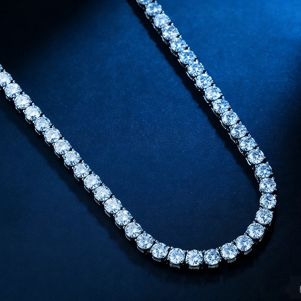 Moissanite Iced Out 925 Silver Chain 5mm