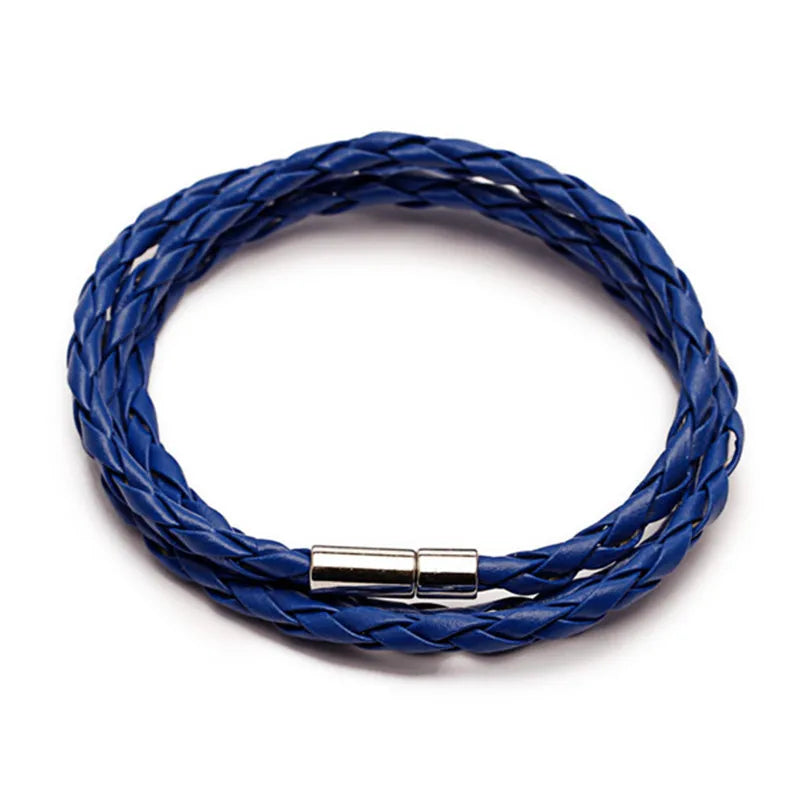 Simple Multilayer Leather Bracelet — 11 Colors, Men & Women