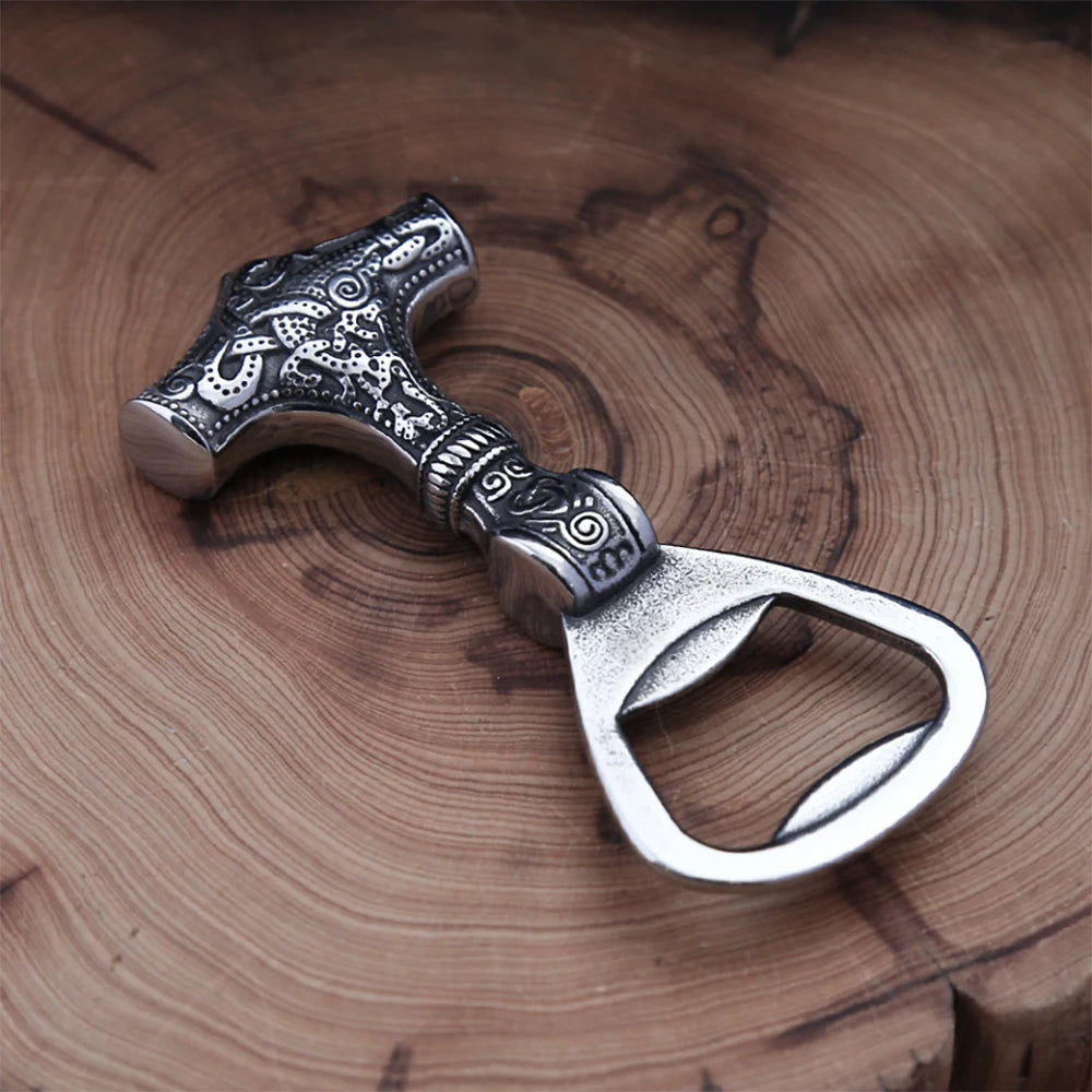 Viking Thor Hammer Bottle Opener — Stainless