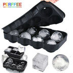 Ice Cube Tray Silicone Ice Ball Freezer Mold Square Ice Cube Maker with Lid 4/6/8 Grids for Whiskey Cocktail Coffee