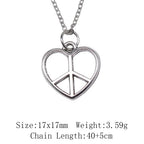 New Fashion Peace Symbol Pendants Necklace Jewelry Gift Peace Sign Peace Dove Necklace For Women