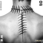 ZHUHE The Thorny Fishbone Necklace In Cyberpunk Style Is A Jewelry Accessory For Men And Women And A Party Gift