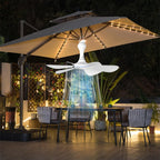Silent 6 Leaves USB Powered Ceiling Canopy Fan with Remote Control Timing 4 Speed Hanging Fan for Camping Bed Dormitory