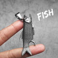 Vintage Fish Trout Men Necklaces with Pendant Stainless Steel Punk Jewelry Cool for Angler Gift Daily Wear Hip Hop Accessories