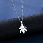 Stainless Steel Necklace For Women Man Maple Leaf Choker Pendant Chain Necklaces Engagement Jewelry korean Fashion NEW