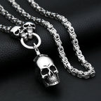 Gothic Skull Steel Pendant Punk Dimensional