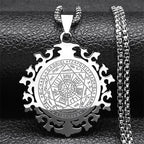 Seven Archangels Amulet Stainless Steel Necklaces Men Seal of Salomon Talisman Christian Protection Jewelry collar