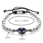 Gothic Eagle & Dragon Claw Beaded Bracelet — Stainless Steel