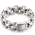 Chunky 23.5CM Chain Man Bracelet for Men On Hand Jewelry Polished Matte Stainless Steel Men's Bracelets Best Gifts for