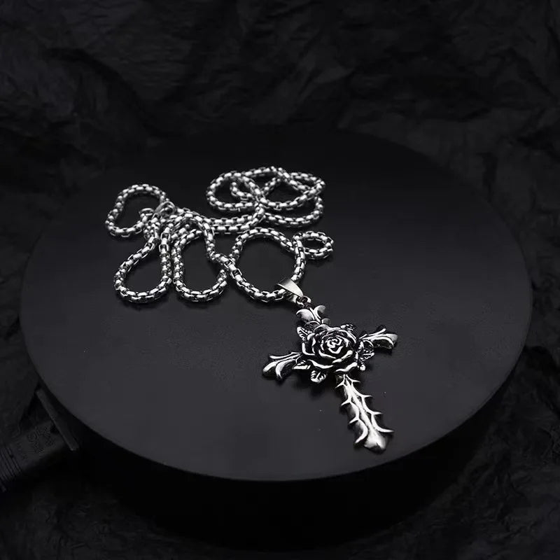 Cross Steel Pendant Rose Summer Earth Jumpy