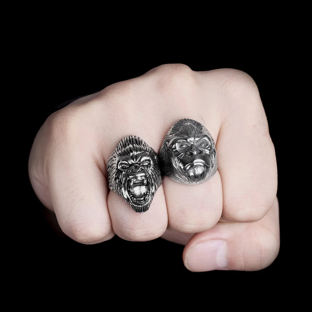 Gorilla Monkey Ring — Stainless Steel