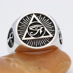 Eye of Horus Cross Ring — 925 Silver