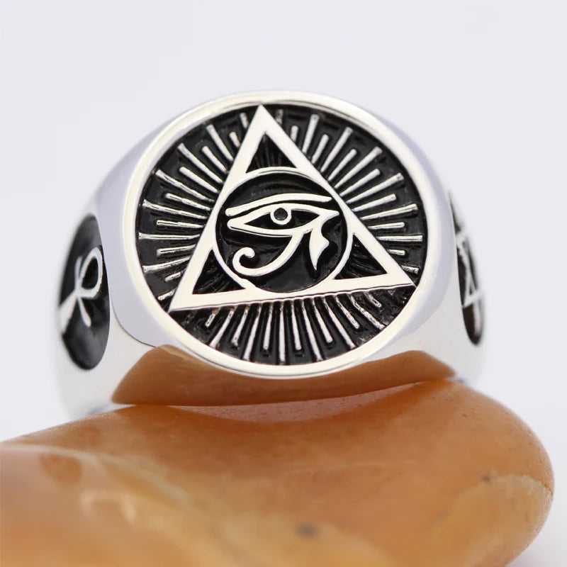 Eye of Horus Cross Ring — 925 Silver