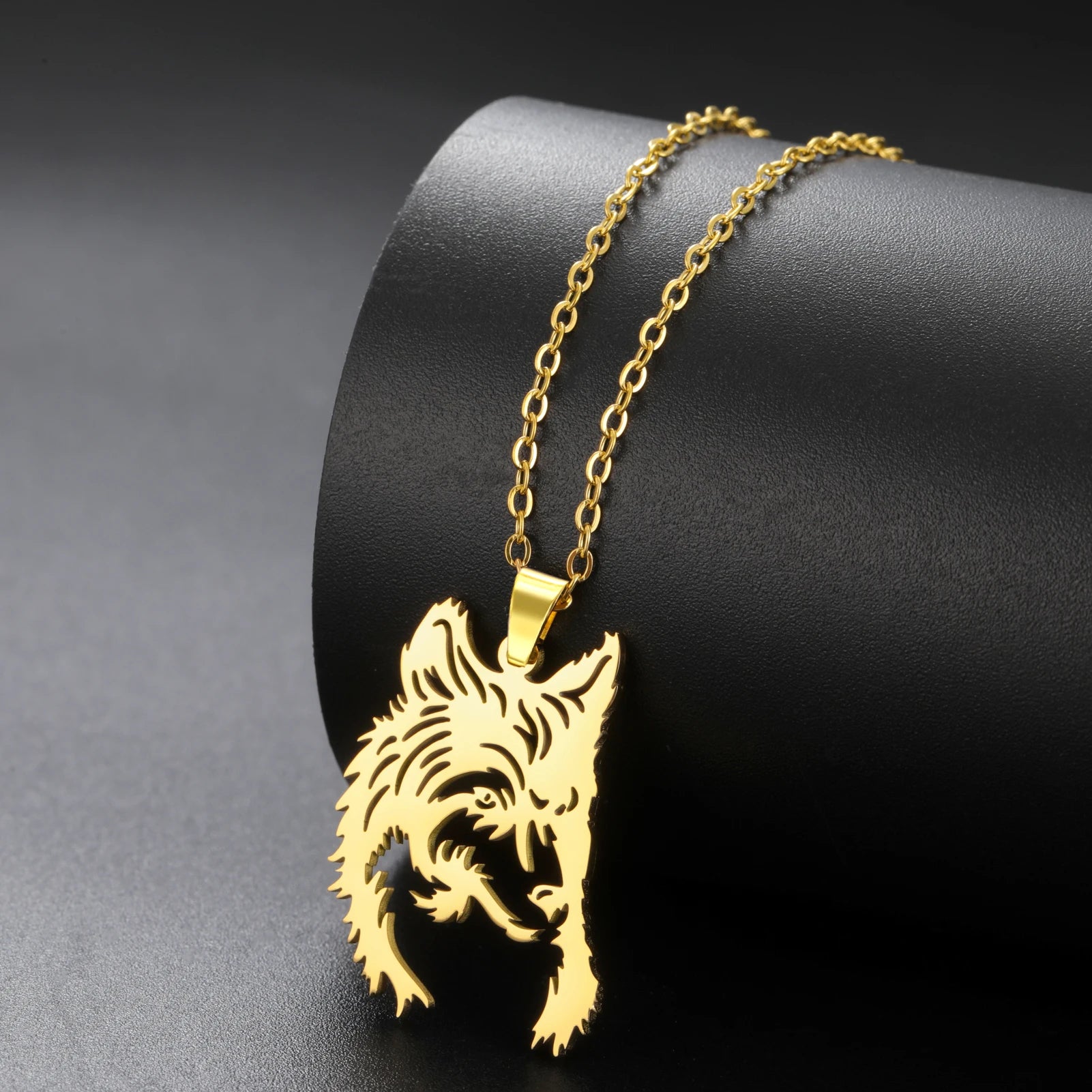 Wolf Head Necklace for Men Women Stainless Steel Animal Neck Chain Gift Punk Jewelry Birthday Gifts 2026 Wholesale New