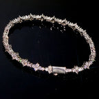 Iced Out Cross Tennis Bracelet Stainless Steel