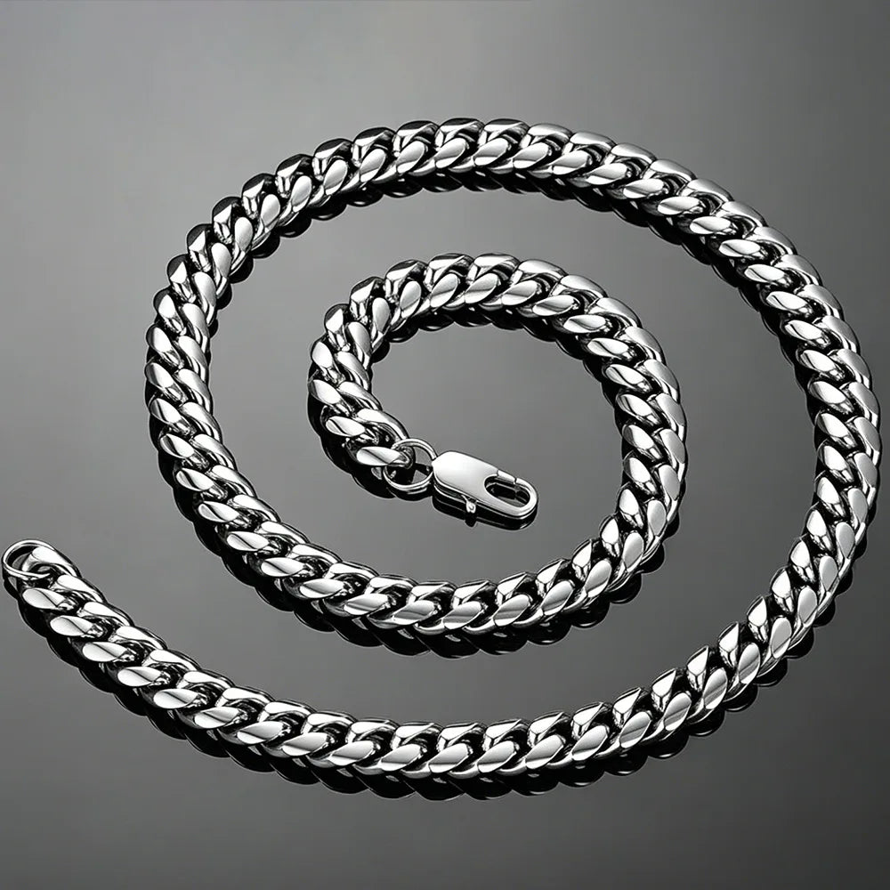 Cuban Link Chain Necklace 10mm — Stainless Steel