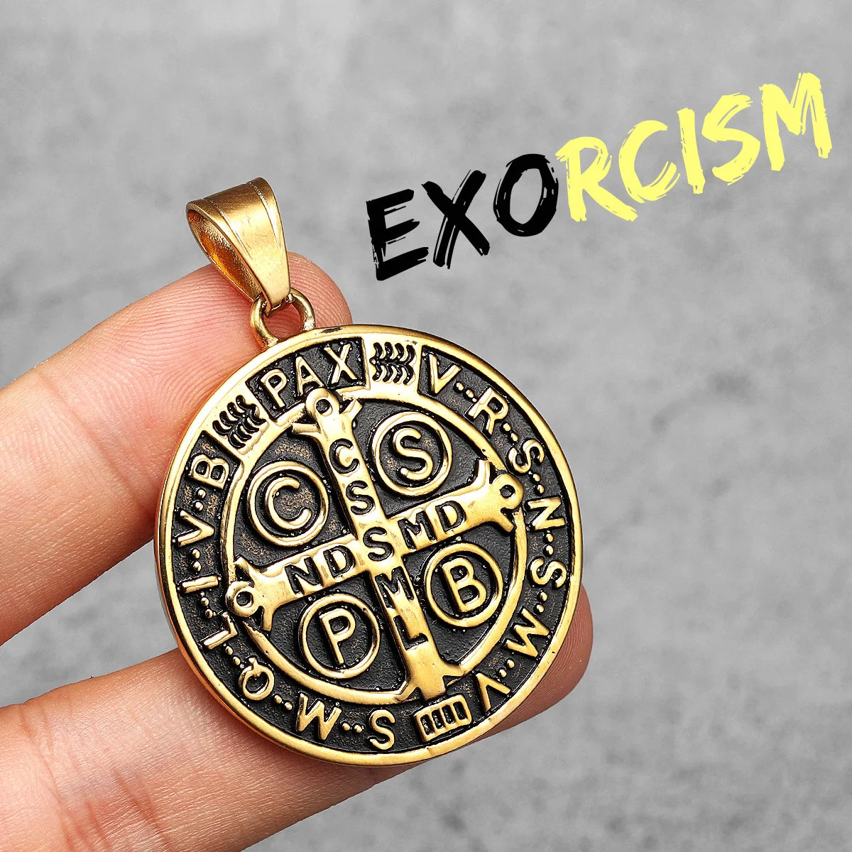 St. Benedict Pendant Necklace — Stainless Steel