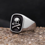 Simple Skull Biker Ring — Stainless Steel