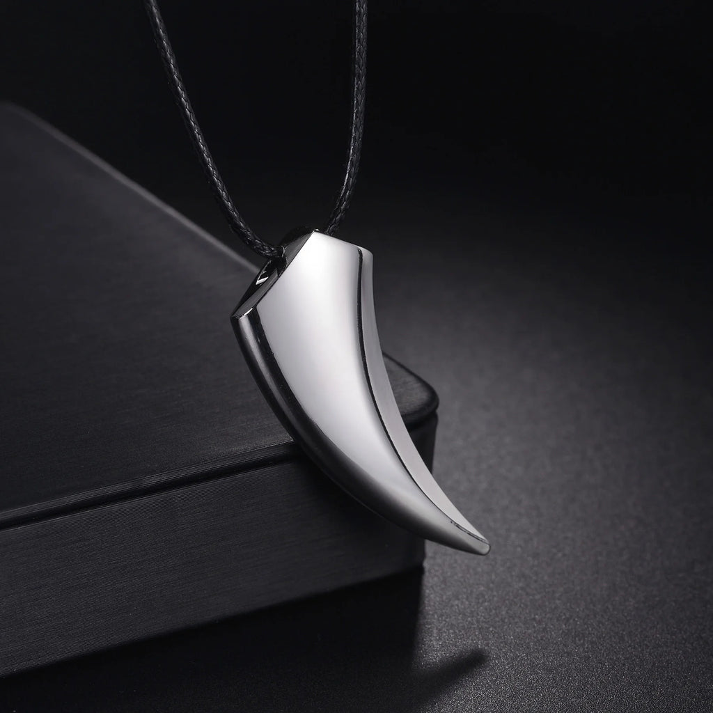 Wolf Stainless Steel Pendant Necklace