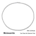 NeeTim 2.5mm Full Moissanite Tennis Necklace 925 Sterling Silver with Gold Plated Necklaces Neck Chain Fine Jewelry for