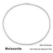 Silver-Tone Tennis Necklace — VVS Moissanite