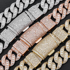 Iced Out Cuban Chain Necklace Stainless Steel