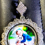 Statement Photo Pendant Necklace Rotating