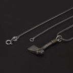 925 Sterling Silver Nordic Viking Axe Pendant Necklace Antiqued Retro Punk Celtic Trendy Male Boy Amulet Jewelry Gifts