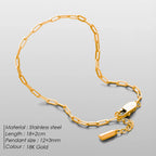 2mm Paperclip Chain Bracelet — Stainless Steel