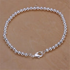 Twisted Chain Bracelet for Men & Women — Silver-Tone, Simple