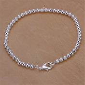 Twisted Chain Bracelet for Men & Women — Silver-Tone, Simple