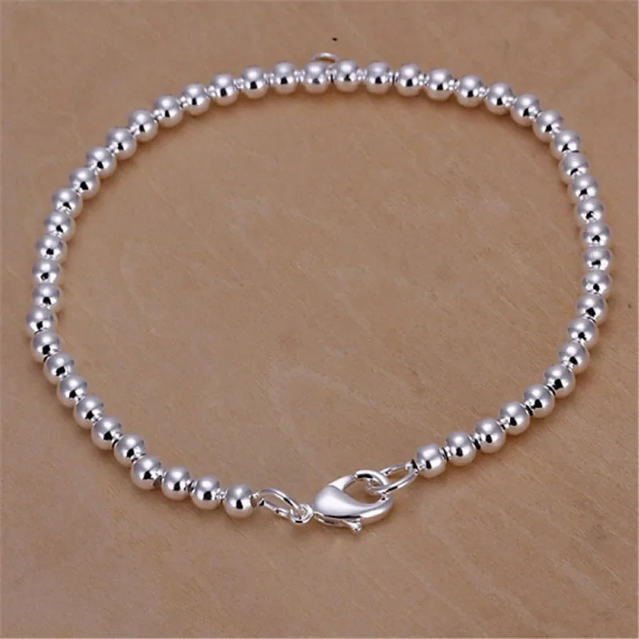 Twisted Chain Bracelet for Men & Women — Silver-Tone, Simple