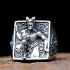 Satanic Baphomet Ring — Lucifer, Stainless Steel