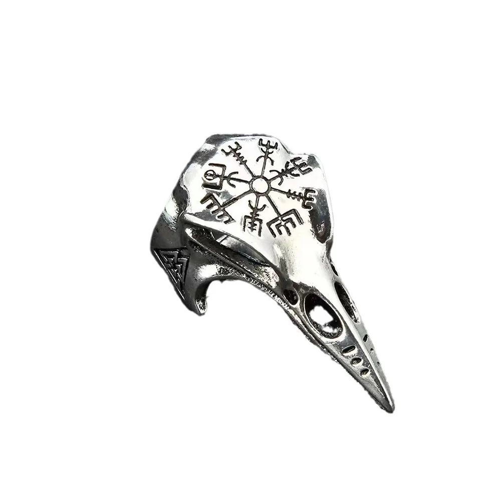 Retro Viking Bird Skull Ring — Zinc Alloy
